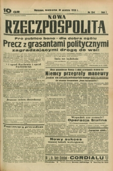 Nowa Rzeczpospolita. R.1, nr 154 (3 września 1938)