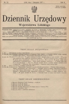 Dziennik Urzędowy Województwa Łódzkiego. 1927, nr 22