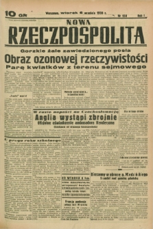 Nowa Rzeczpospolita. R.1, nr 158 (6 września 1938)