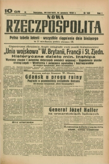 Nowa Rzeczpospolita. R.1, nr 160 (6 września 1938)