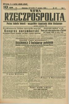 Nowa Rzeczpospolita. R.1, nr 161 (7 września 1938)