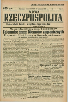Nowa Rzeczpospolita. R.1, nr 162 (8 września 1938) drugi nakład po konfiskacie