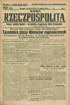 Nowa Rzeczpospolita. R.1, nr [162] (8 września 1938) drugi nakład po konfiskacie : wydanie II