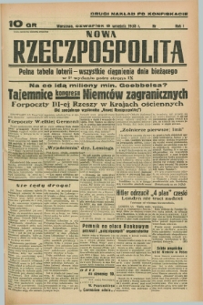 Nowa Rzeczpospolita. R.1, nr [162] (8 września 1938) drugi nakład po konfiskacie