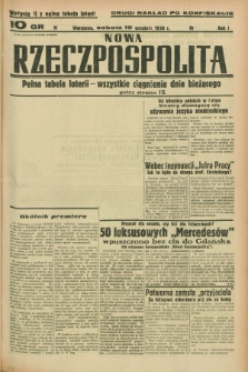 Nowa Rzeczpospolita. R.1, nr 165 (10 września 1938) drugi nakład po konfiskacie : wydanie II