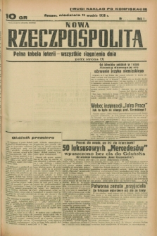 Nowa Rzeczpospolita. R.1, nr 165 (11 września 1938) drugi nakład po konfiskacie