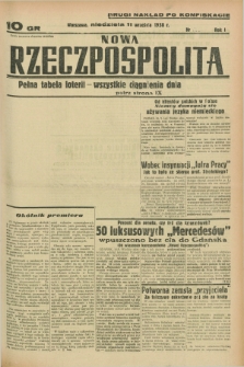 Nowa Rzeczpospolita. R.1, nr 165 (11 września 1938) drugi nakład po konfiskacie