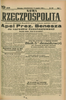 Nowa Rzeczpospolita. R.1, nr 167 (11 września 1938)