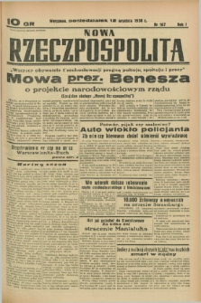 Nowa Rzeczpospolita. R.1, nr 167 (12 września 1938)