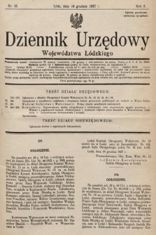 Dziennik Urzędowy Województwa Łódzkiego. 1927, nr 25