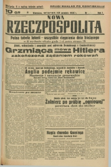 Nowa Rzeczpospolita. R.1, nr 169 (13 września 1938) drugi nakład po konfiskacie : wydanie II