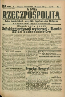 Nowa Rzeczpospolita. R.1, nr 172 (15 września 1938)