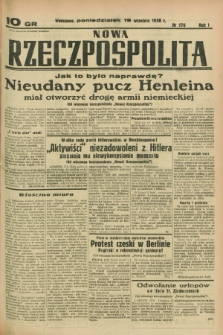 Nowa Rzeczpospolita. R.1, nr 176 (19 września 1938)
