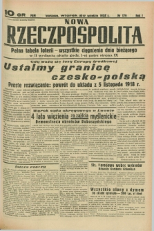 Nowa Rzeczpospolita. R.1, nr 179 (20 września 1938)