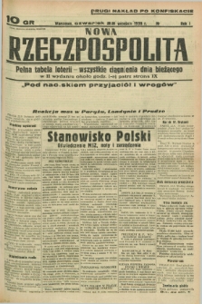 Nowa Rzeczpospolita. R.1, nr 182 (22 września 1938) drugi nakład po konfiskacie