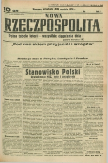 Nowa Rzeczpospolita. R.1, nr 182 (23 września 1938) drugi nakład po konfiskacie