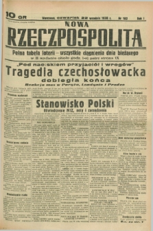 Nowa Rzeczpospolita. R.1, nr 182 (22 września 1938)