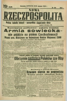 Nowa Rzeczpospolita. R.1, nr 184 (24 września 1938)