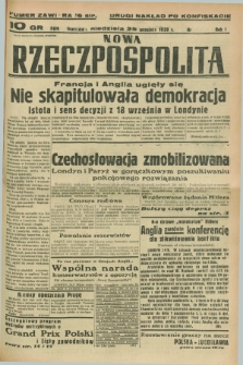Nowa Rzeczpospolita. R.1, nr 186 (25 września 1938) drugi nakład po konfiskacie