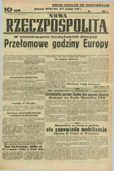 Nowa Rzeczpospolita. R.1, nr 188 (27 września 1938) drugi nakład po konfiskacie