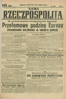 Nowa Rzeczpospolita. R.1, nr 188 (27 września 1938)