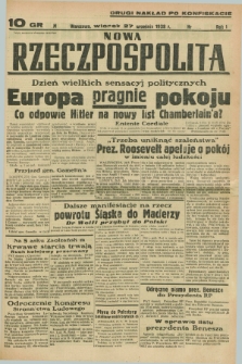 Nowa Rzeczpospolita. R.1, nr 190 (27 września 1938) drugi nakład po konfiskacie