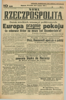 Nowa Rzeczpospolita. R.1, nr 190 (28 września 1938) drugi nakład po konfiskacie