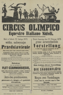 Circus Olimpico Equestro Italiano Sidoli przedstawienie