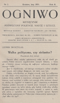 Ogniwo : miesięcznik poświęcony polityce, nauce i sztuce. 1921, nr 2