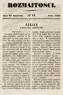 Rozmaitości : pismo dodatkowe do Gazety Lwowskiej. 1856, nr 17