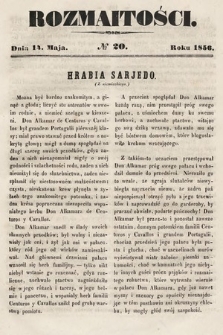 Rozmaitości : pismo dodatkowe do Gazety Lwowskiej. 1856, nr 20