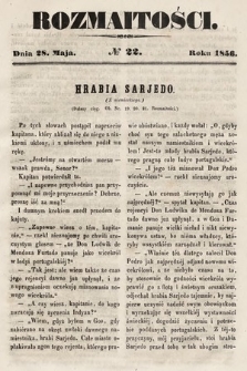 Rozmaitości : pismo dodatkowe do Gazety Lwowskiej. 1856, nr 22