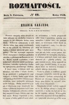 Rozmaitości : pismo dodatkowe do Gazety Lwowskiej. 1856, nr 23