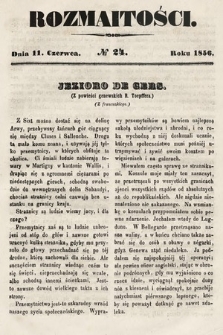 Rozmaitości : pismo dodatkowe do Gazety Lwowskiej. 1856, nr 24