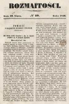 Rozmaitości : pismo dodatkowe do Gazety Lwowskiej. 1856, nr 29