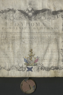 Dokument poświadczający szlachectwo Rudzkich herbu Prawdzic z guberni podolskiej