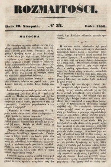 Rozmaitości : pismo dodatkowe do Gazety Lwowskiej. 1856, nr 34