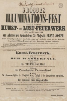 Grosses illuminations-fest kunst-und Lust-Feuerwerk welches am 18 August 1853