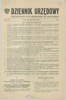 Dziennik Urzędowy Wojewódzkiej Rady Narodowej we Włocławku. 1981, nr 1 (2 marca)