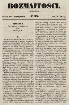 Rozmaitości : pismo dodatkowe do Gazety Lwowskiej. 1856, nr 48