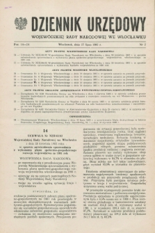 Dziennik Urzędowy Wojewódzkiej Rady Narodowej we Włocławku. 1982, nr 2 (27 lipca)