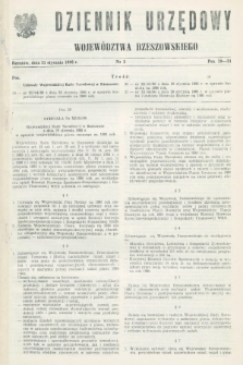 Dziennik Urzędowy Województwa Rzeszowskiego. 1986, nr 2 (31 stycznia)