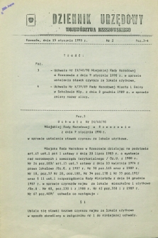 Dziennik Urzędowy Województwa Rzeszowskiego. 1990, nr 2 (15 stycznia)