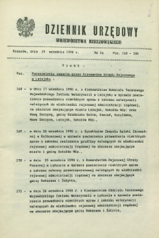 Dziennik Urzędowy Województwa Rzeszowskiego. 1990, nr 16 (29 września)