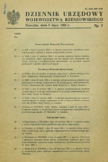 Dziennik Urzędowy Województwa Rzeszowskiego. 1991, nr 7 (5 lipca)