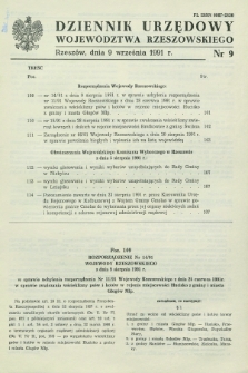 Dziennik Urzędowy Województwa Rzeszowskiego. 1991, nr 9 (9 września)