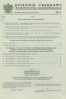 Dziennik Urzędowy Województwa Rzeszowskiego. 1993, nr 3 (31 marca)