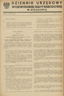 Dziennik Urzędowy Wojewódzkiej Rady Narodowej w Rzeszowie. 1952, nr 4 (15 kwietnia)