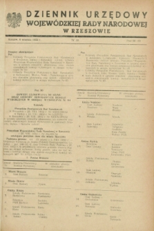 Dziennik Urzędowy Wojewódzkiej Rady Narodowej w Rzeszowie. 1952, nr 11 (6 września)