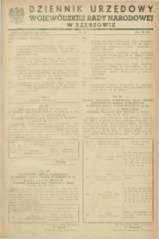 Dziennik Urzędowy Wojewódzkiej Rady Narodowej w Rzeszowie. 1952, nr 13 (6 października)